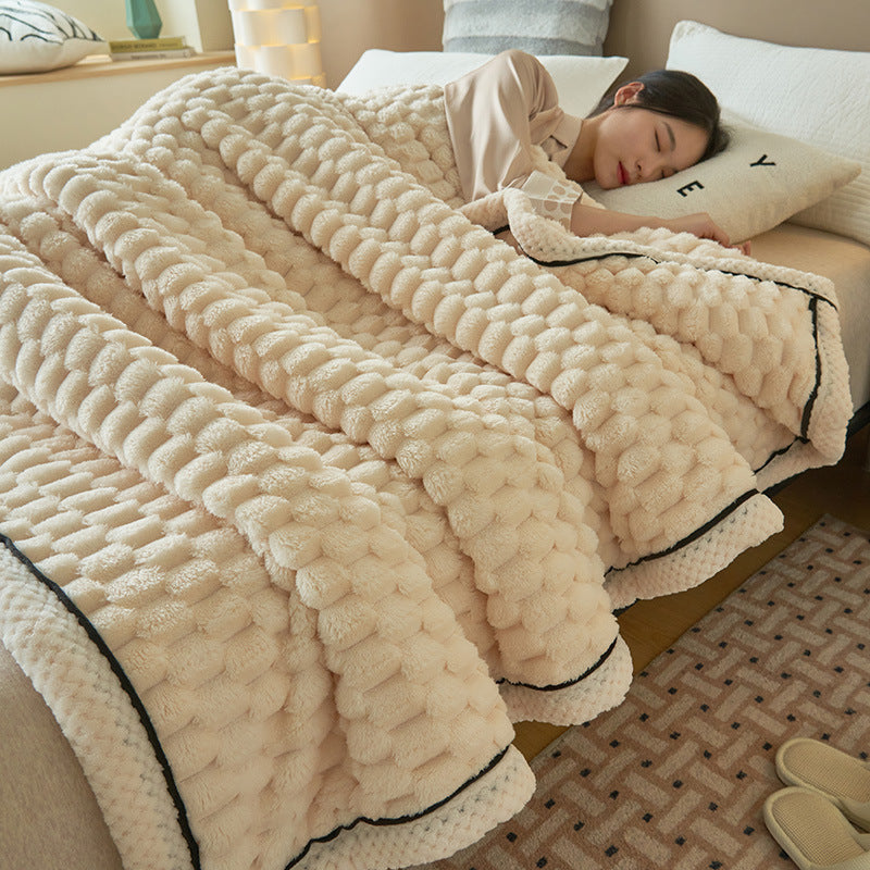 Coral Flannel Winter Thicken Thermal Cover Blanket Pi-Mart