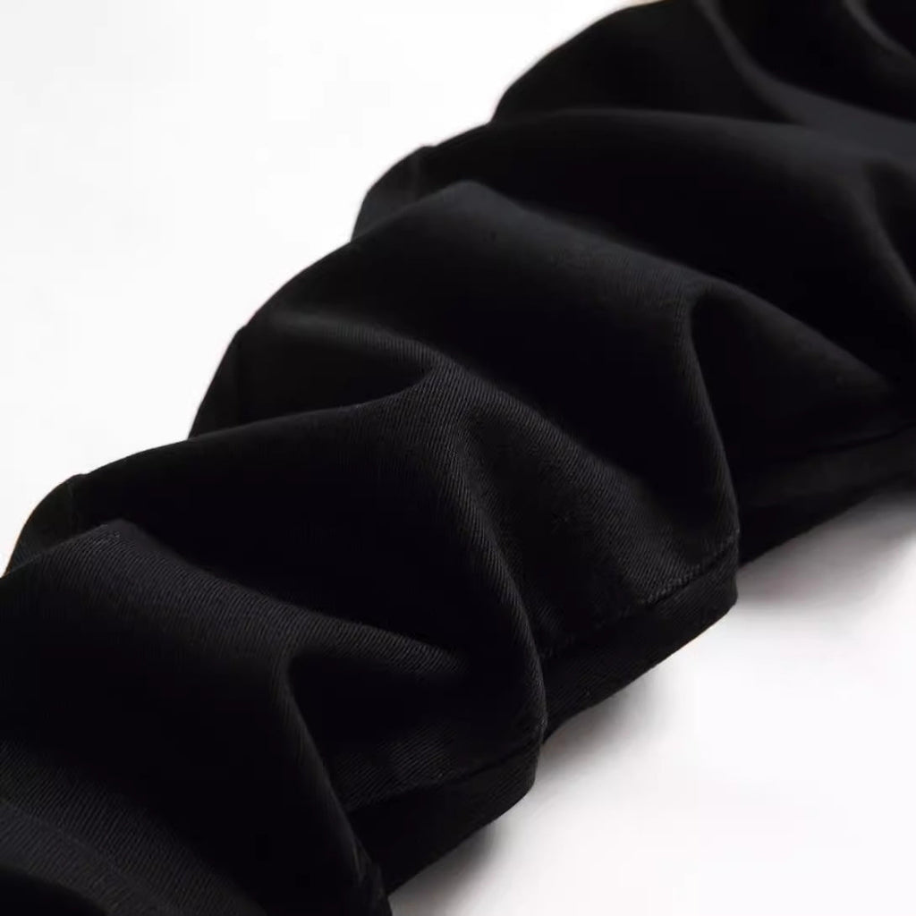 Men's Black Elastic Straight Jeans Lootquake LLC