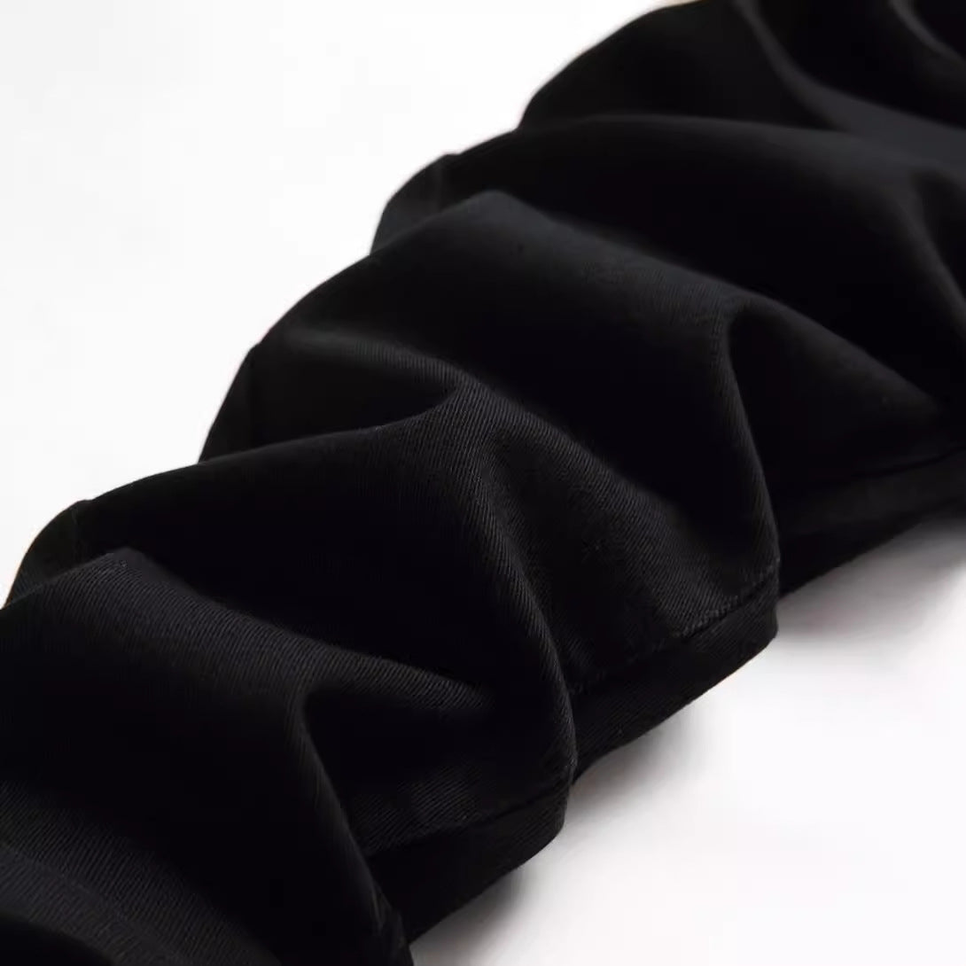 Men's Black Elastic Straight Jeans Lootquake LLC