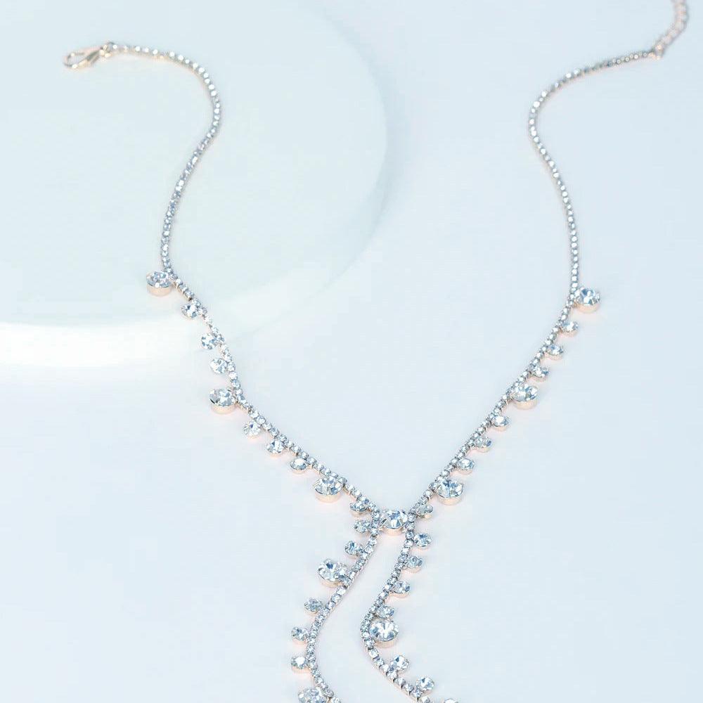 MAC088 Personalized Long Tassel Irregular Diamond Necklace - SJB-DIAMOND ELITES