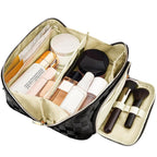 Chessboard double pillow cosmetic bag, multifunctional waterproof toilet bag, makeup bag with compartments, - SJB-DIAMOND ELITES