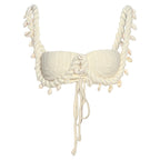 Wind summer fashion creative street sexy babes sleeveless navel knitted skirt set