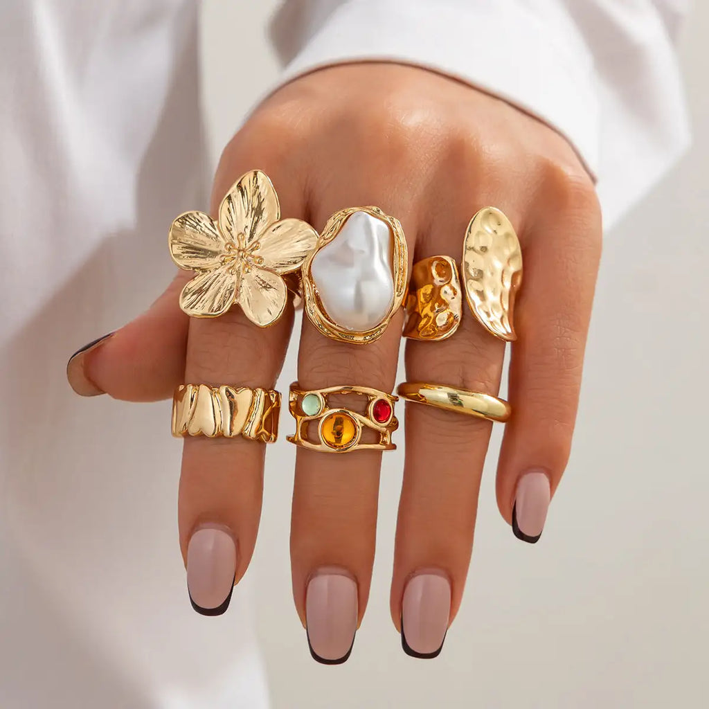 French Style Baroque Pearl Ring