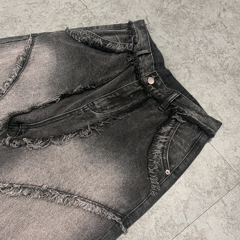 Street Fashion Vintage Jeans Raw Edges Design Lootquake LLC