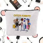 Linen printed cosmetic bag, cosmetic lipstick storage bag, small simple zipper evening clutch bag, - SJB-DIAMOND ELITES