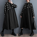 New Loose Plus Size Lace Printed Mid-length Artistic Retro Dress Lootquake LLC