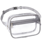 PVC Transparent Belt Bag – Adjustable Shoulder Strap Crossbody Fanny Pack for Sports & Travel – Waterproof Chest Purse with Stylish Design - SJB-DIAMOND ELITES