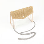 Ladies chain cosmetic storage bag, button makeup brush crossbody bag, transparent wash shoulder bag, - SJB-DIAMOND ELITES