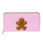 Women's alphabet embroidered wallet, long coin purse, nylon zipper ticket holder, multi-function card bag - SJB-DIAMOND ELITES
