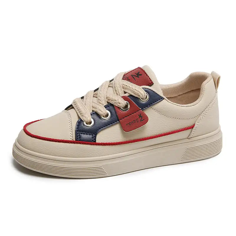 Women's Korean-style Comfortable White Platform Sneakers