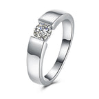 18K White Gold Plated Diamond Doppel Herz Ring