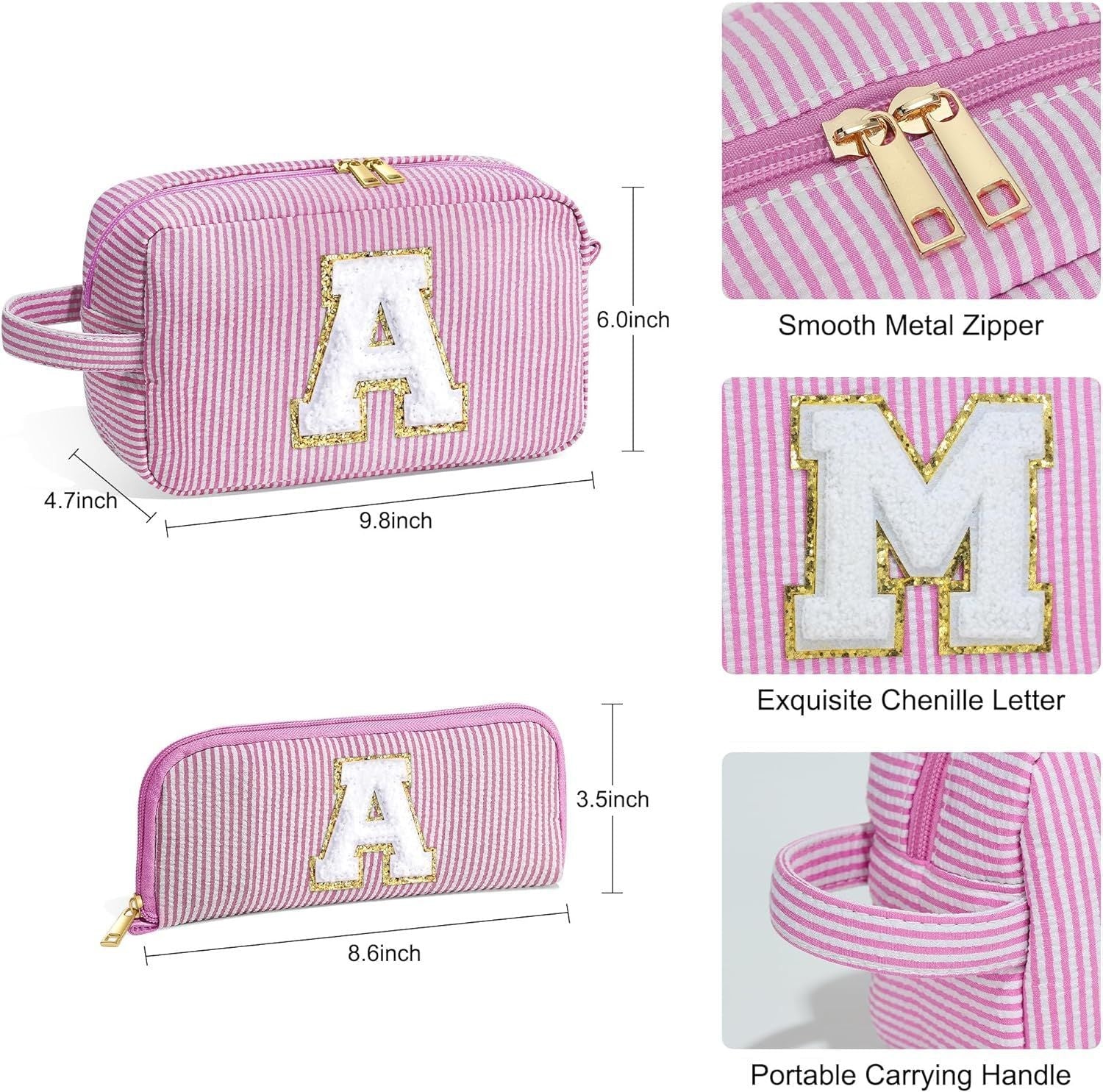Travel Makeup Bag, Chenier Striped Makeup Bag, 2 in 1 lightweight makeup bags,Makeup bags, travel makeup bags,Makeup bag organizers,Makeup bags, small - SJB-DIAMOND ELITES