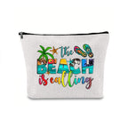 Linen printed cosmetic bag, cosmetic lipstick storage bag, small simple zipper evening clutch bag, - SJB-DIAMOND ELITES