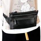 Multifunctional Genuine Leather Chest Bag & Waist Bag for Men and Women – Fanny Pack for Travel, Sports, Running, and Holidays with Multiple Pockets - SJB-DIAMOND ELITES