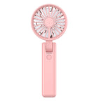 Portable Fan Mini Handheld Fan USB Rechargeable 3 Speed Personal Handheld Small Pocket Fan with Base for Indoor Outdoor Handheld Fan Mini Portable Fan Rechargeable Battery Fan Cute Design 3 Speed Dual Motors Personal Small Desk Fan with Base