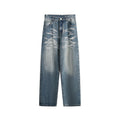Washed Straight Jeans Men's Casual Long Pants Lootquake LLC