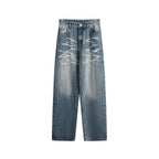 Washed Straight Jeans Men's Casual Long Pants Lootquake LLC