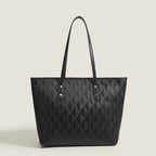 Women top handle purse, large capacity student tote bag, fashion handbag, texture solid color versatile shoulder bag - SJB-DIAMOND ELITES