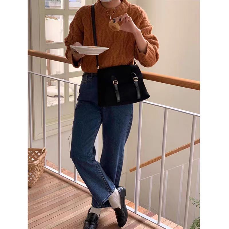 Mailman bag female, suede retro matte crossbody, shoulder crossbody bag - SJB-DIAMOND ELITES