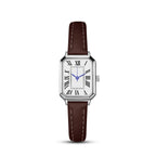Artistic Silver Case Square Thin Strap Roman Women's Quartz Watch Lootquake LLC