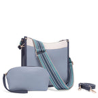 Fashion crossbody shoulder bag, versatile women's crossbody bag with two shoulder straps, small women crossbody bag, Small Crossbody Purse for Women Triple Zip, - SJB-DIAMOND ELITES