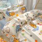 Four-piece Set Sanding Skin Bed Sheet Quilt Cover Pi-Mart