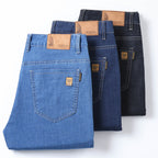 Summer Ultra-thin Tencel Men's Loose Straight Light Blue Thin And Comfortable Jeans Lootquake LLC