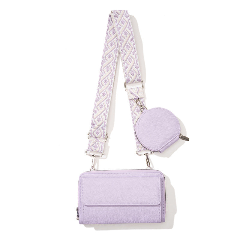 Small crossbody bag for women, 2 in 1 mobile phone satchel design, shoulder crossbody bag, multifunctional wide strap - SJB-DIAMOND ELITES