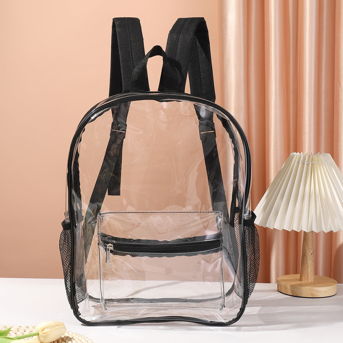 Transparent backpack, waterproof large capacity PVC storage bag, travel outdoor sports backpack purse - SJB-DIAMOND ELITES
