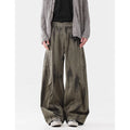 Loose Street Pleated Dirty Dyed Cargo Jeans Lootquake LLC