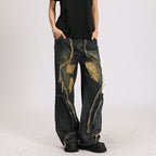 High Street Re-niche Deconstruction Tassel Hole Denim Men's Pants Lootquake LLC