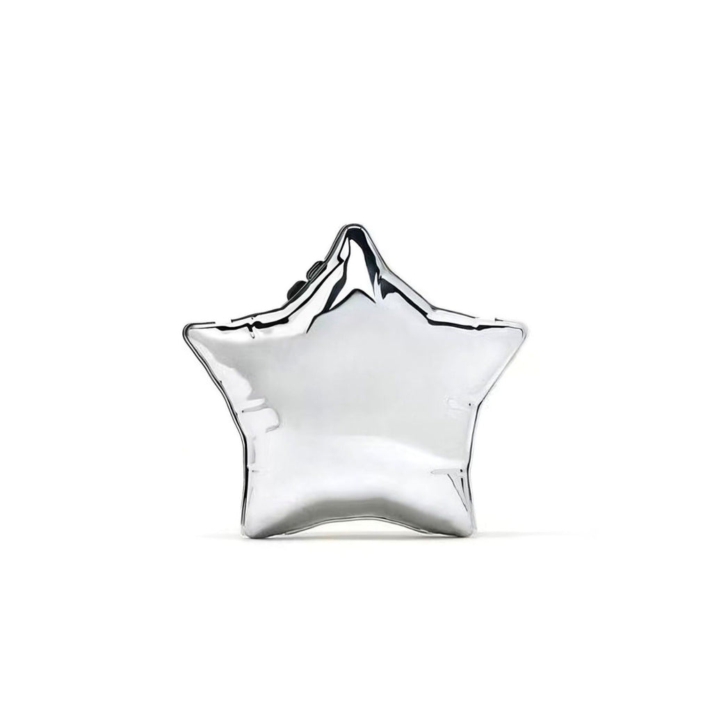 Silver Pentagram Chain evening Bag, Acrylic Mini Change, Key Lipstick Purse, Crossbody Prom Bag, Party Purse, Prom Bags Clutch, Wedding Purse - SJB-DIAMOND ELITES