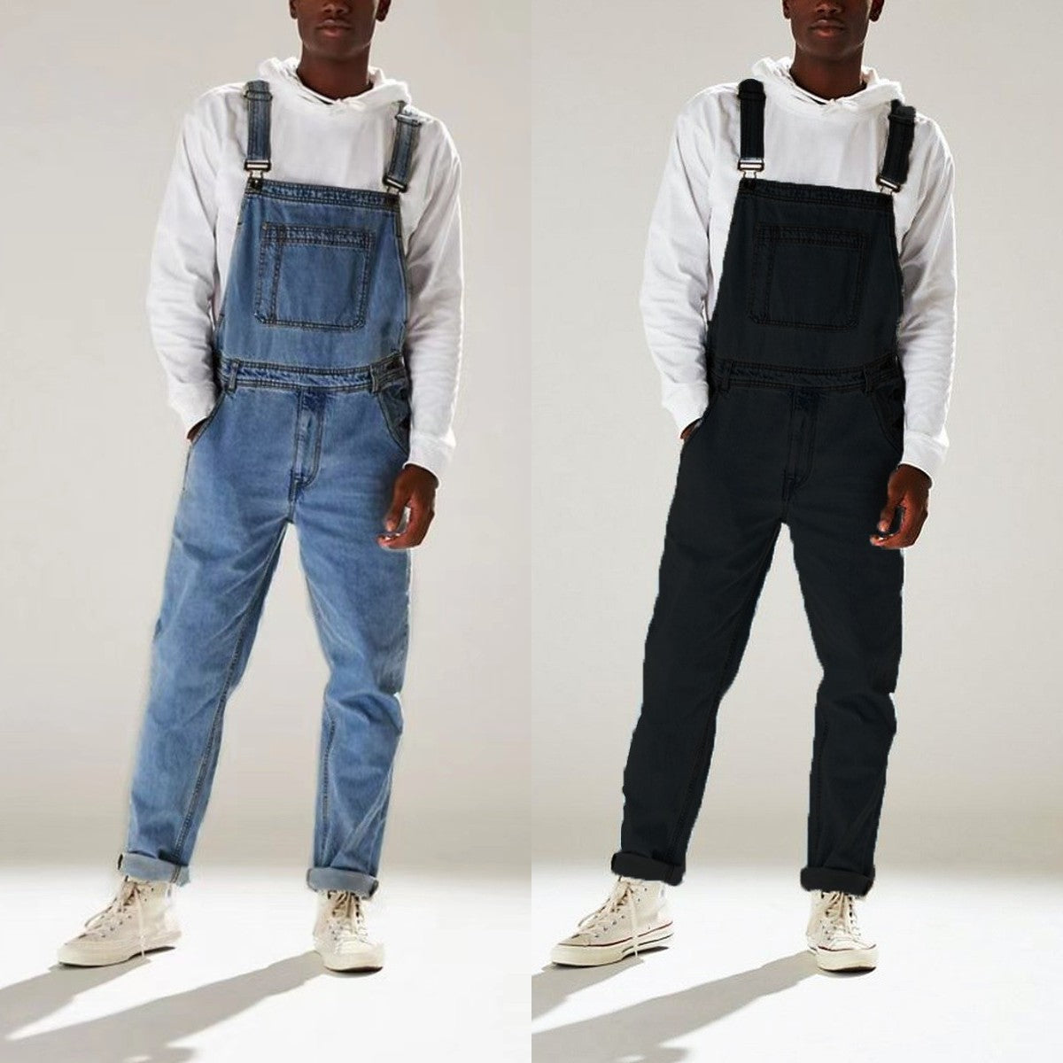 Suspender Pants Suspenders One-piece High Waist Men's Jeans Lootquake LLC