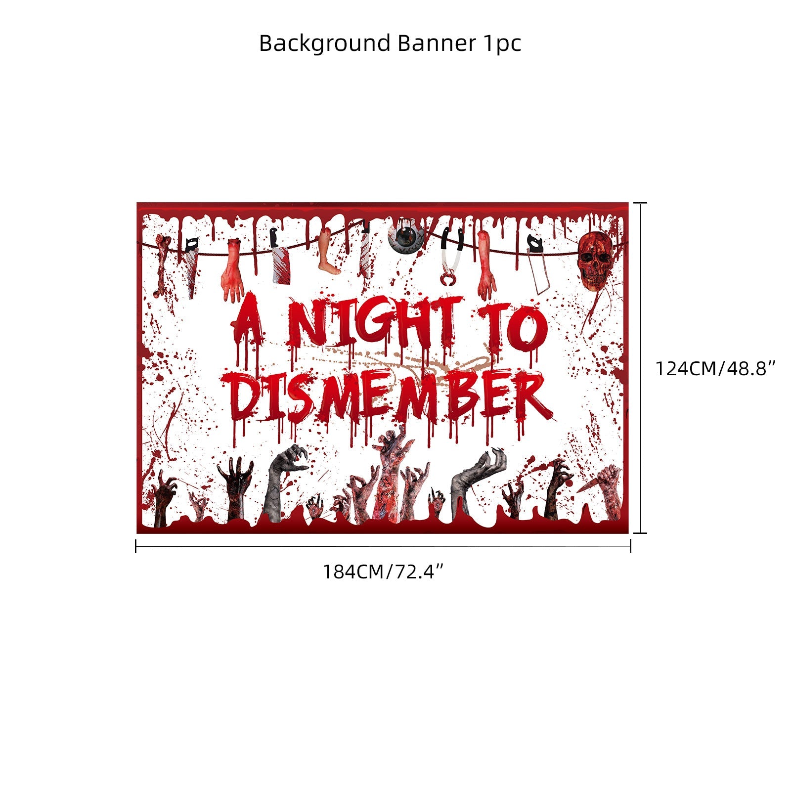 Halloween horror-themed haunted house holiday party decoration set flag background cloth card balloon honeycomb ornament - SJB-DIAMOND ELITES