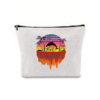 Linen printed cosmetic bag, cosmetic lipstick storage bag, small simple zipper evening clutch bag, - SJB-DIAMOND ELITES
