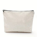 Linen printed cosmetic bag, cosmetic lipstick storage bag, small simple zipper evening clutch bag, - SJB-DIAMOND ELITES