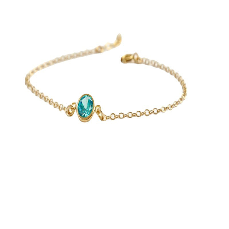 Gold-plated Diamond Beaded Bracelet - Elegant Crystal Bead Bracelet - SJB-DIAMOND ELITES