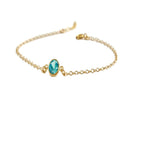 Gold-plated Diamond Beaded Bracelet - Elegant Crystal Bead Bracelet - SJB-DIAMOND ELITES