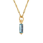 Color Twelve Birthstone Necklace Electroplating Pi-Mart