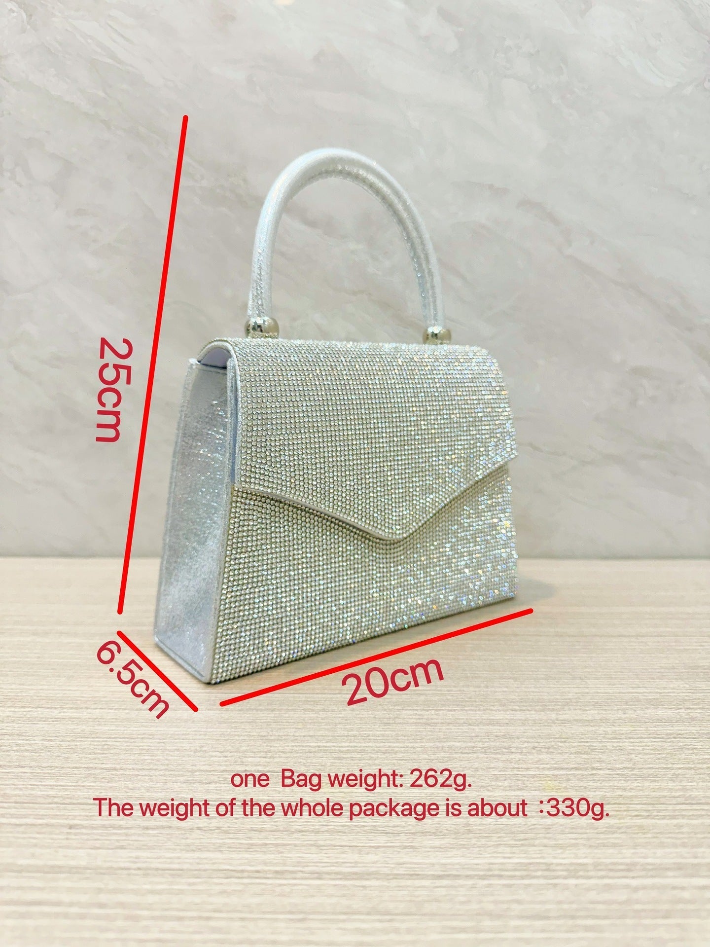 Evening Bag Clutch Purses for Women, Rhinestone silver dinner handbag SHOMICOBOUTIQUE