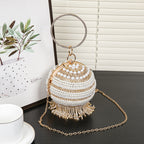 Small Round Bag, Versatile Dress Purse, Spherical Evening Purse, Evening Bags for Women Formal, Prom Bag, Party Purse, Prom Bags Clutch, Wedding Purse - SJB-DIAMOND ELITES