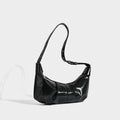 Versatile black shoulder bag, vintage pleated shoulder bag, crossbody hobo bag - SJB-DIAMOND ELITES