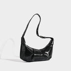 Versatile black shoulder bag, vintage pleated shoulder bag, crossbody hobo bag - SJB-DIAMOND ELITES
