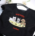 Cartoon embroidered shopping bag doggy pattern, nylon tote bag, fashion commuter large capacity shoulder bag - SJB-DIAMOND ELITES