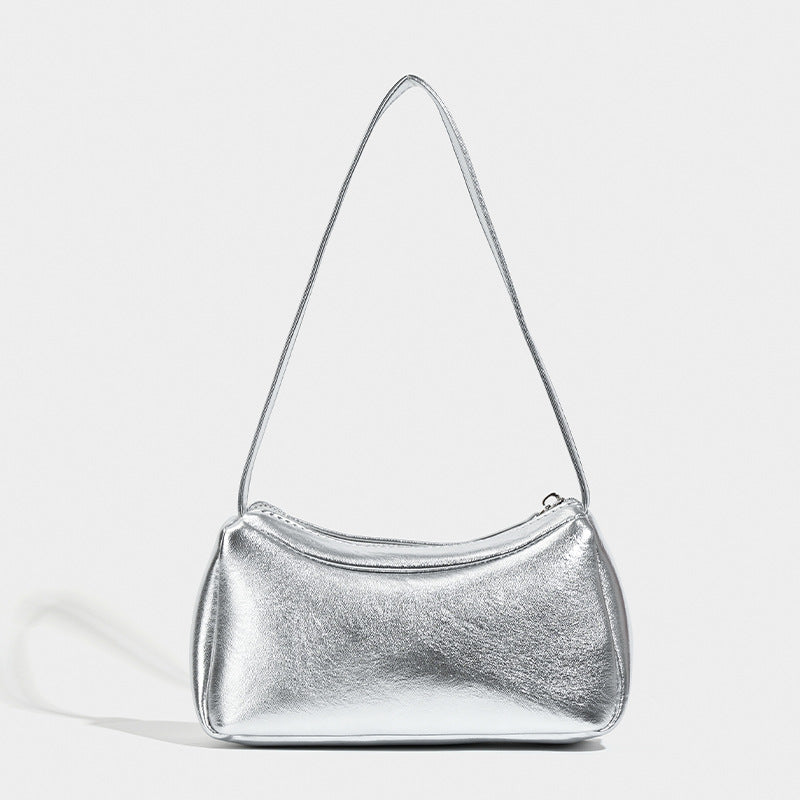 Silver small shoulder bag Design Underarm Bag, Bag Women's Summer Temperament Versatile Shoulder Bag  Hobo Handbag - SJB-DIAMOND ELITES