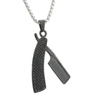 Titanium Steel Shaver Pendant Personality Punk Vintage Necklace