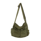 Retro Tooling Women's Shoulder Bag - Stylish Crossbody Canvas Bag with Large Capacity for Everyday Street Leisure