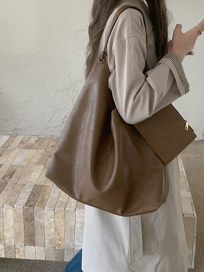 Casual Versatile Commuter hobo bag for women, Large Capacity Soft Pitot Bag, Student Class Shoulder Bag for Women 2 in 1 - SJB-DIAMOND ELITES