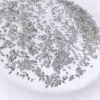 1061 Mini 1.5 * 3 rhombus zircon nail diamond, small flat bottom micro zirconium horse eye nail jewelry for press on nails
