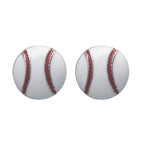 Rhinestone Football & Rugby Earrings for Women - Sparkling Sports Fan Dangle Drop Stud Earrings